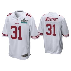 Men's San Francisco 49ers #31 Raheem Mostert Super Bowl LIV White Game Jersey