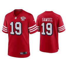 Men's San Francisco 49ers #19 Deebo Samuel Scarlet 75th Anniversary Game Jersey