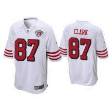 Men's San Francisco 49ers #87 Dwight Clark White 75th Anniversary Game Jersey