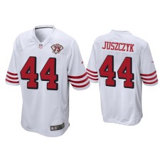 Men's San Francisco 49ers #44 Kyle Juszczyk White 75th Anniversary Game Jersey