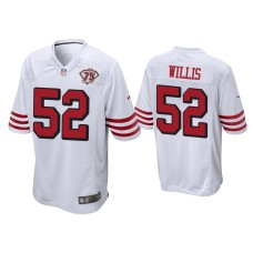 Men's San Francisco 49ers #52 Patrick Willis White 75th Anniversary Game Jersey