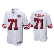 Men's San Francisco 49ers #71 Trent Williams White 75th Anniversary Game Jersey