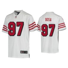 Youth San Francisco 49ers #97 Nick Bosa White Color Rush Game Jersey