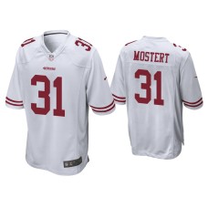 Men's San Francisco 49ers #31 Raheem Mostert White Game Jersey