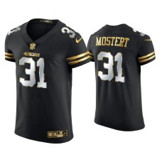 Men's San Francisco 49ers #31 Raheem Mostert Black Golden Edition Elite Jersey