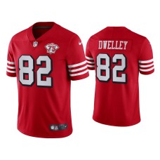 Men's San Francisco 49ers #82 Ross Dwelley Vapor Limited Scarlet Jersey