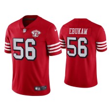 Men's San Francisco 49ers #56 Samson Ebukam Vapor Limited Scarlet Jersey