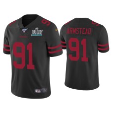 Men's San Francisco 49ers #91 Arik Armstead Super Bowl LIV Black Vapor Limited Jersey