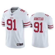 Men's San Francisco 49ers #91 Arik Armstead 100th Season White Vapor Limited Jersey