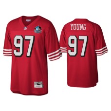 Men's San Francisco 49ers #97 Bryant Young Scarlet Pro Football Hall Of Fame Class Of 2022 Legacy Replica Jersey