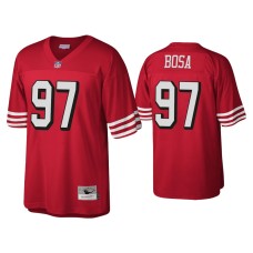 Men's San Francisco 49ers #97 Bryant Young Scarlet 1994 Throwback Legacy Replica Jersey