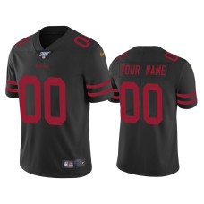 Men's San Francisco 49ers #00 Custom 100th Season Black Vapor Limited Jersey