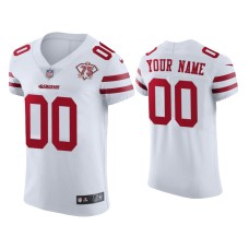 Men's San Francisco 49ers #00 75th Anniversary Custom White Elite Jersey