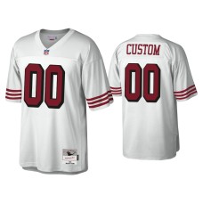 Men's San Francisco 49ers #00 Custom White 1994 Legacy Replica Throwback Jersey