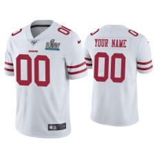 Men's San Francisco 49ers #00 Custom Super Bowl LIV White Vapor Limited Jersey