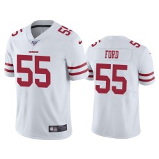 Men's San Francisco 49ers #55 Dee Ford 100th Season White Vapor Limited Jersey