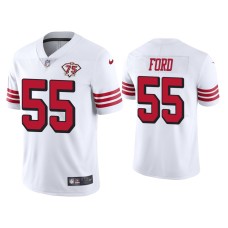 Men's San Francisco 49ers #55 75th Anniversary Dee Ford White Limited Jersey