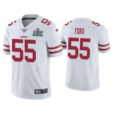 Men's San Francisco 49ers #55 Dee Ford Super Bowl LIV White Vapor Limited Jersey