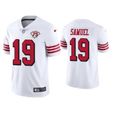 Men's San Francisco 49ers #19 75th Anniversary Deebo Samuel White Limited Jersey