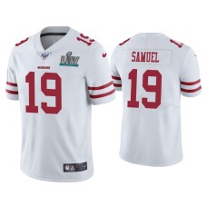 Men's San Francisco 49ers #19 Deebo Samuel Super Bowl LIV White Vapor Limited Jersey