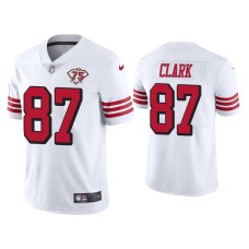 Men's San Francisco 49ers #87 75th Anniversary Dwight Clark White Limited Jersey