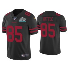 Men's San Francisco 49ers #85 George Kittle Super Bowl LIV Black Vapor Limited Jersey