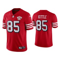 Men's San Francisco 49ers #85 75th Anniversary George Kittle Scarlet Limited Jersey