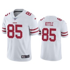 Men's San Francisco 49ers #85 George Kittle 100th Season White Vapor Limited Jersey