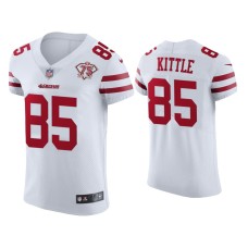 Men's San Francisco 49ers #85 75th Anniversary George Kittle White Elite Jersey