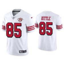 Men's San Francisco 49ers #85 75th Anniversary George Kittle White Limited Jersey