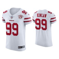 Men's San Francisco 49ers #99 75th Anniversary Javon Kinlaw White Elite Jersey