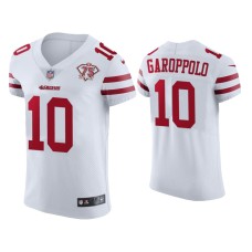 Men's San Francisco 49ers #10 75th Anniversary Jimmy Garoppolo White Elite Jersey