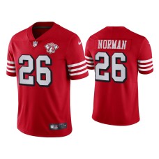 Men's San Francisco 49ers #26 Josh Norman Scarlet 75th Anniversary Vapor Limited Jersey