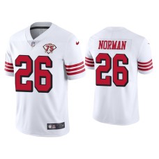 Men's San Francisco 49ers #26 Josh Norman White 75th Anniversary Vapor Limited Jersey