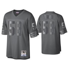 Men's San Francisco 49ers #58 Keena Turner Charcoal 1990 Throwback Metal Legacy Jersey