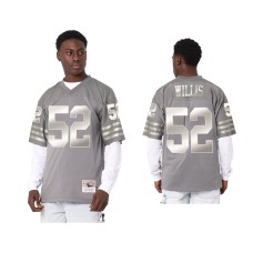 Men's San Francisco 49ers #52 Patrick Willis Charcoal Throwback Metal Works Jersey