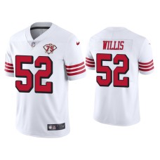 Men's San Francisco 49ers #52 75th Anniversary Patrick Willis White Limited Jersey