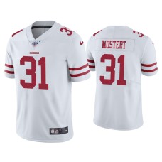 Men's San Francisco 49ers #31 Raheem Mostert 100th Season White Vapor Limited Jersey