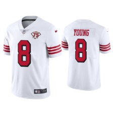 Men's San Francisco 49ers #8 75th Anniversary Steve Young White Limited Jersey