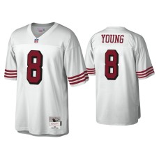 Men's San Francisco 49ers #8 Steve Young White 1994 Legacy Replica Throwback Jersey