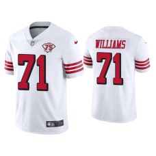 Men's San Francisco 49ers #71 75th Anniversary Trent Williams White Limited Jersey