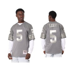 Men's San Francisco 49ers #5 Trey Lance Charcoal Throwback Metal Works Jersey