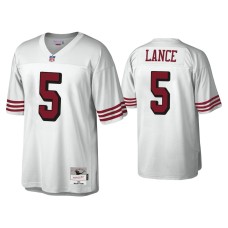 Men's San Francisco 49ers #5 Trey Lance White 1994 Legacy Replica Throwback Jersey