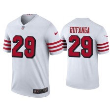 Men's San Francisco 49ers #29 Color Rush Legend Talanoa Hufanga White Jersey