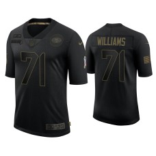 Men's San Francisco 49ers #71 Trent Williams Black 2020 Salute To Service Limited Jersey