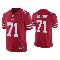 Men's San Francisco 49ers #71 Vapor Limited Trent Williams 49ers Scarlet Jersey