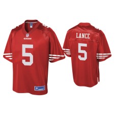 Men's San Francisco 49ers #5 Trey Lance Scarlet Pro Line Jersey