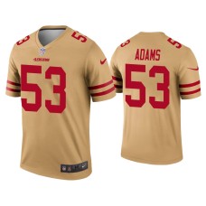 Men's San Francisco 49ers #53 Tyrell Adams Gold Inverted Legend Jersey