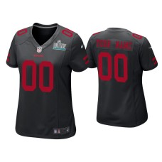 Women's San Francisco 49ers #00 Custom Super Bowl LIV Black Game Jersey