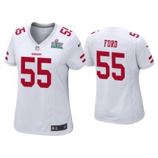 Women's San Francisco 49ers #55 Dee Ford Super Bowl LIV White Game Jersey